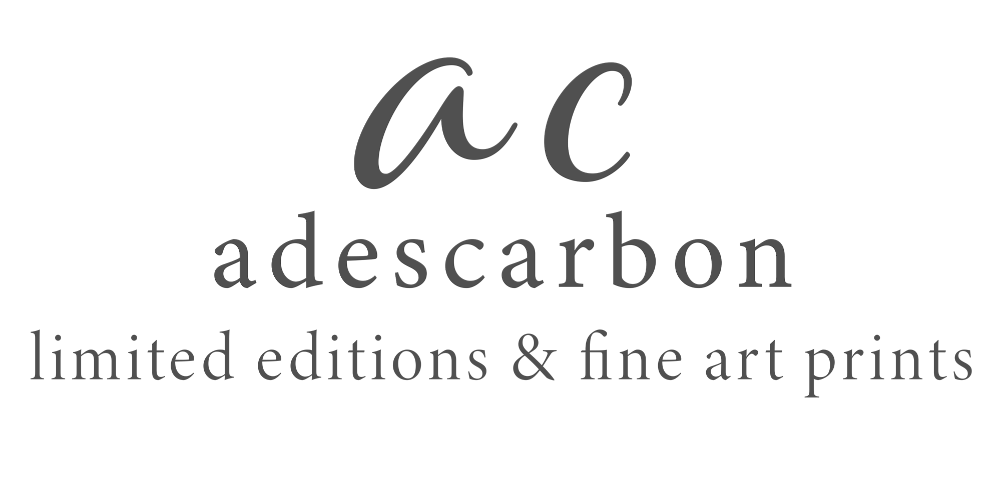 logo of adescarbon, limited editions and fine art prints